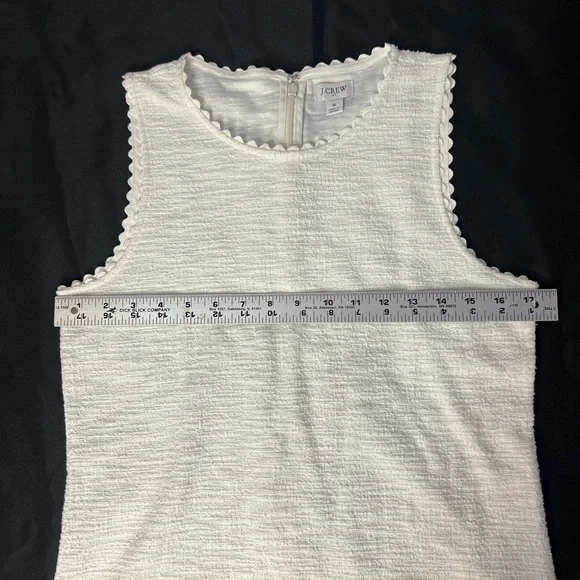 J. CREW White Textured Sleeveless Shell Top - Picture 3 of 5